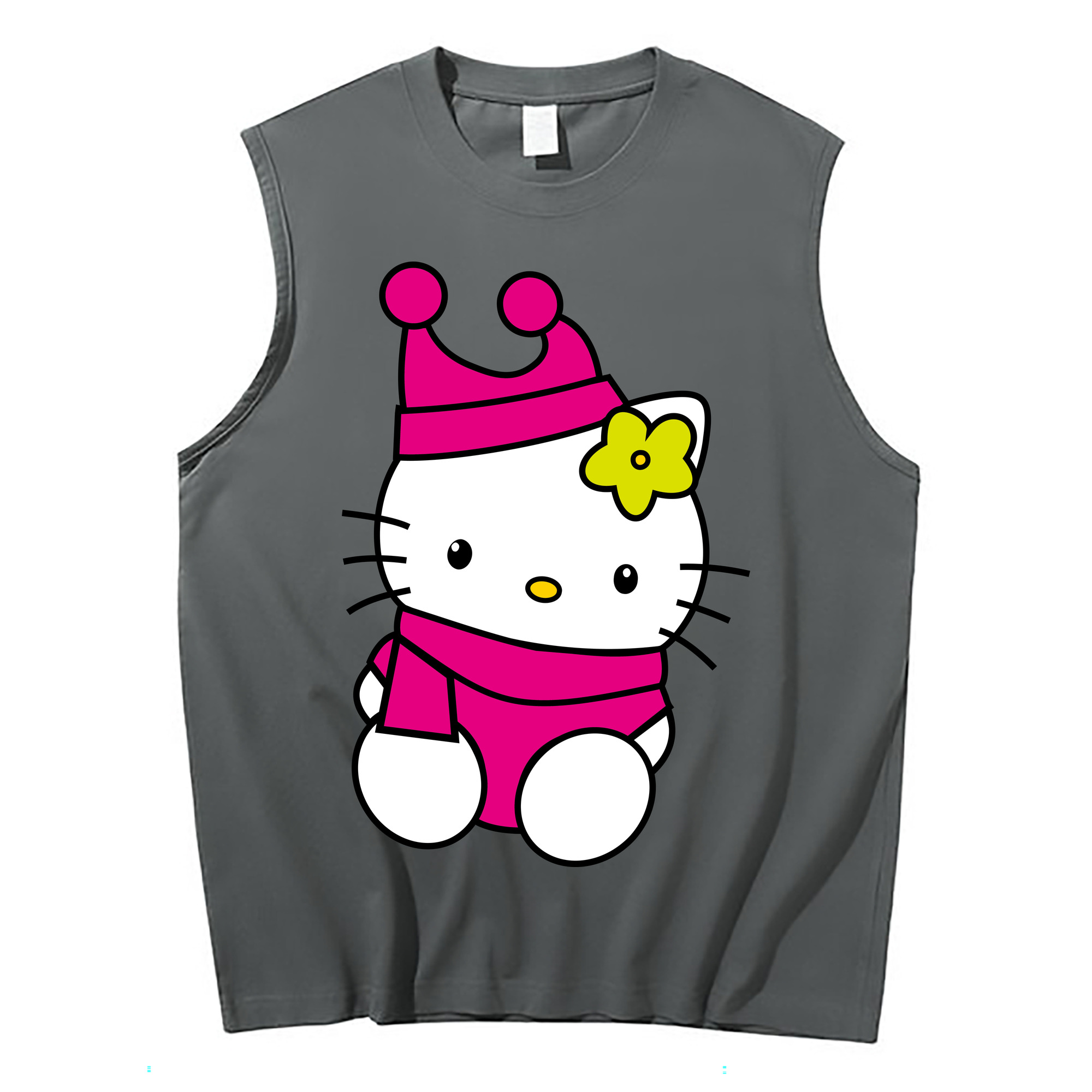 （画像用） Hello Kitty ハローキティ コットン100％タンクトップ（フロントプリント）